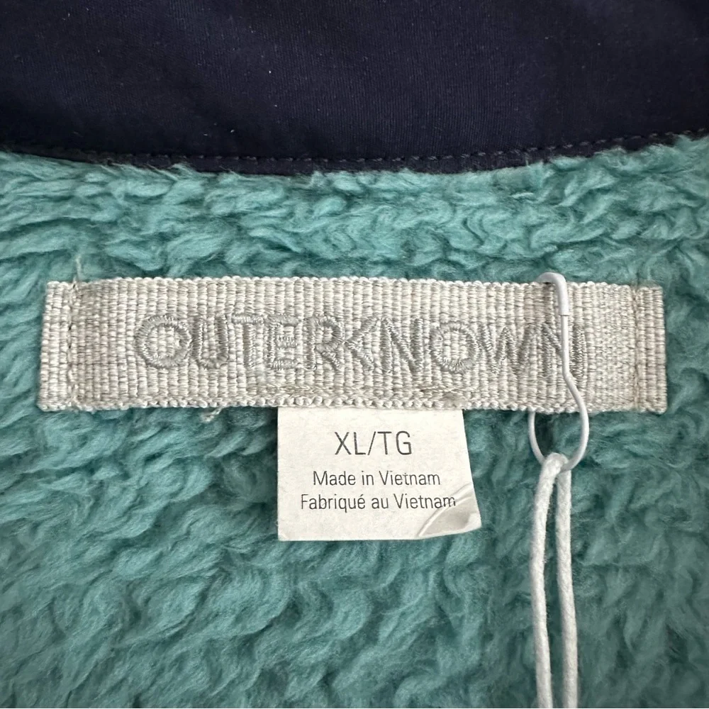 Outerknown Skyline Fleece Sherpa Shirt Jacket Mens XL Blue
